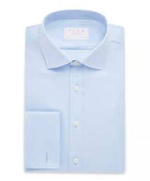 Pale Blue Classic Fit French Cuff Royal Twill Dress Shirt