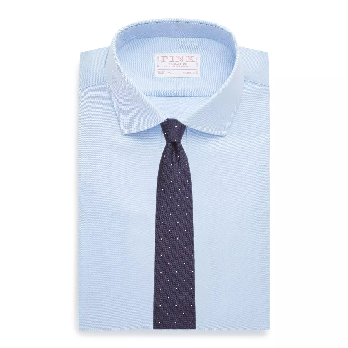 Pale Blue Classic Fit French Cuff Royal Twill Dress Shirt