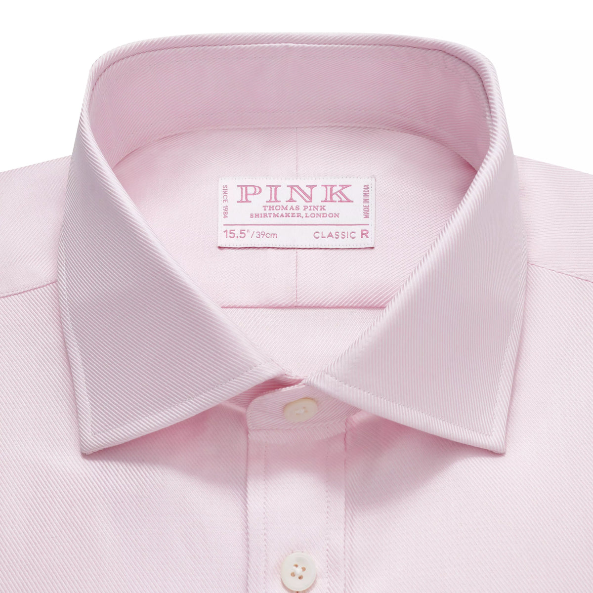 Pale Pink Classic Fit Double Cuff Royal Twill Formal Shirt