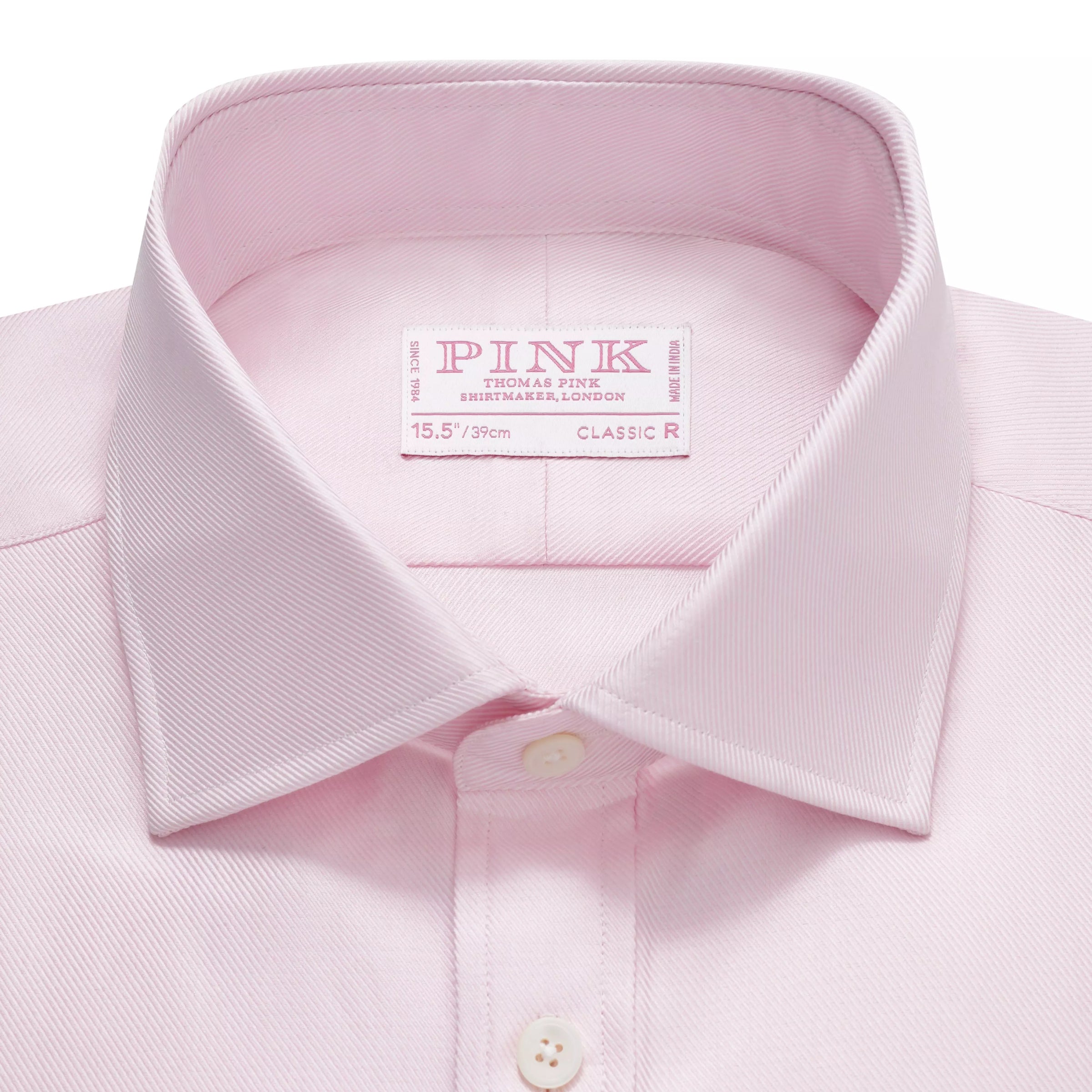 Pale Pink Classic Fit French Cuff Royal Twill Dress Shirt