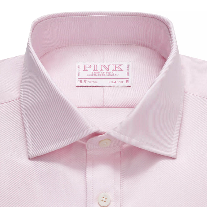 Pale Pink Classic Fit French Cuff Royal Twill Dress Shirt