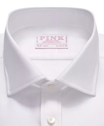 White Classic Fit French Cuff Royal Twill Dress Shirt