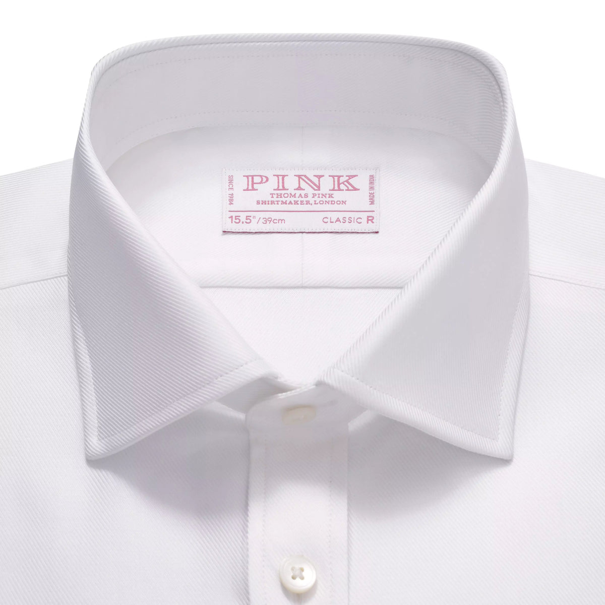 White Classic Fit French Cuff Royal Twill Dress Shirt