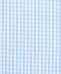 Pale Blue & White Classic Fit French Cuff Core Poplin Gingham Dress Shirt