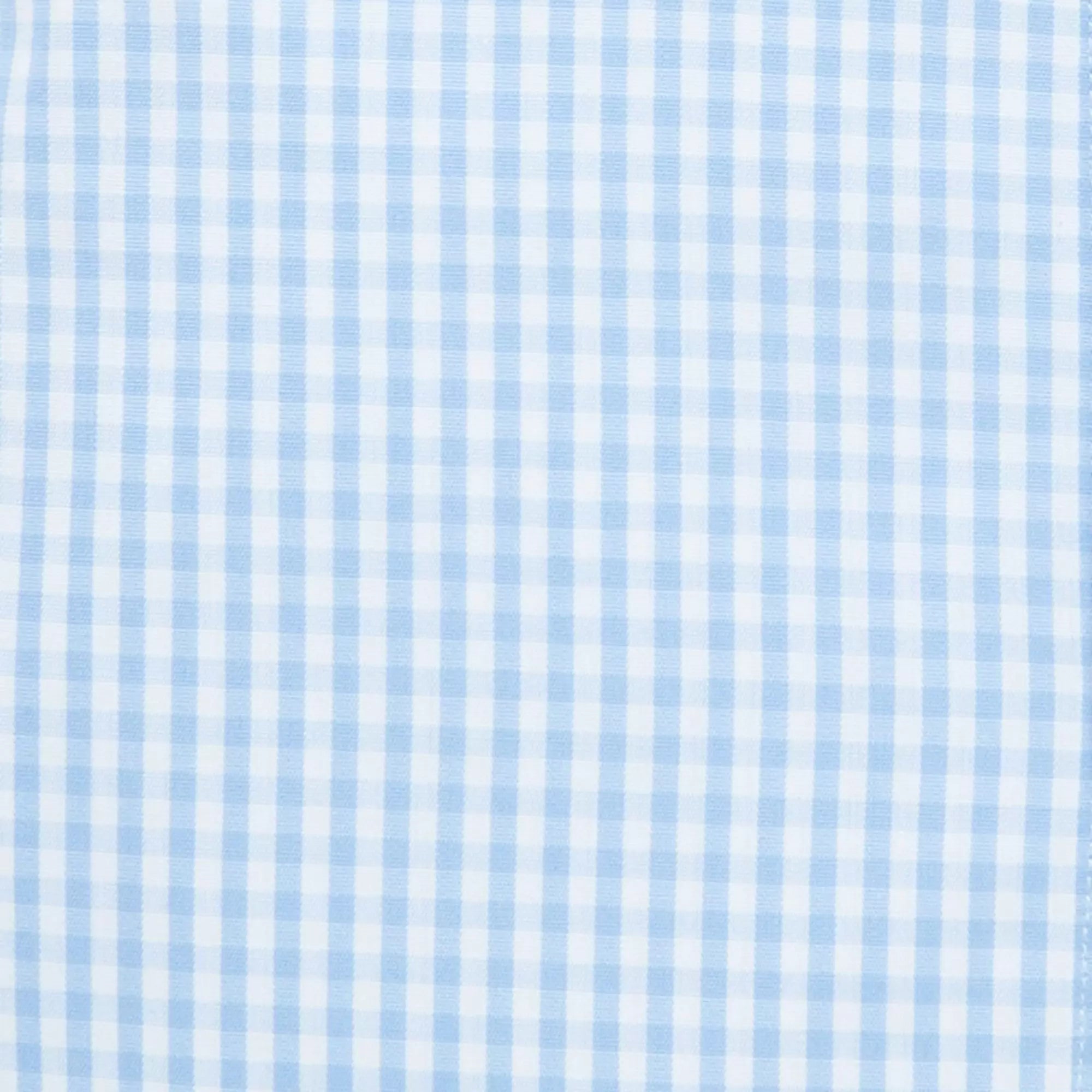 Pale Blue & White Classic Fit French Cuff Core Poplin Gingham Dress Shirt