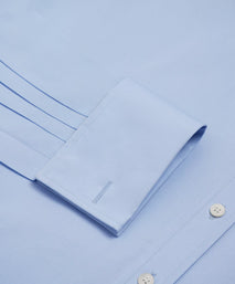 Pale Blue Classic Fit French Cuff Poplin Dress Shirt