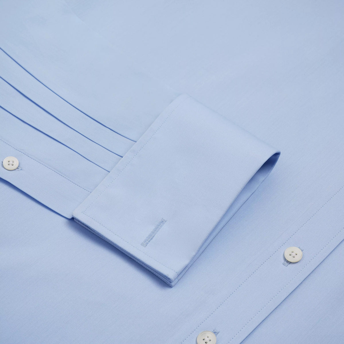 Pale Blue Slim Fit French Cuff Poplin Dress Shirt