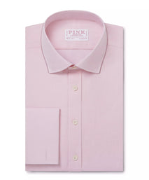 Pale Pink Classic Fit French Cuff Poplin Dress Shirt
