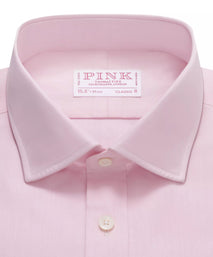 Pale Pink Classic Fit French Cuff Poplin Dress Shirt