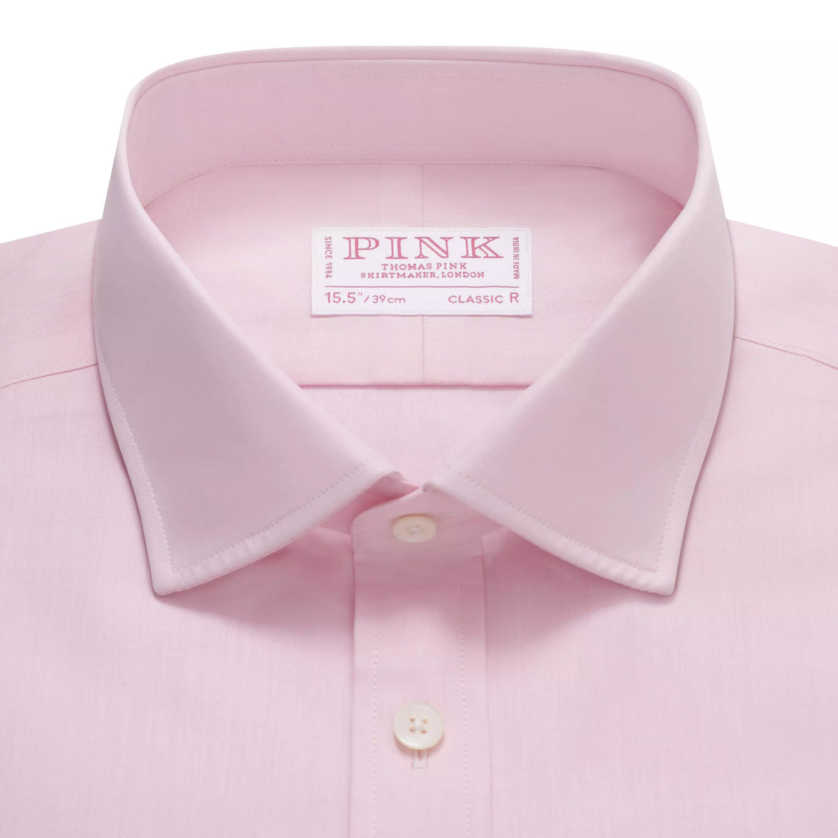Pale Pink Classic Fit French Cuff Poplin Dress Shirt