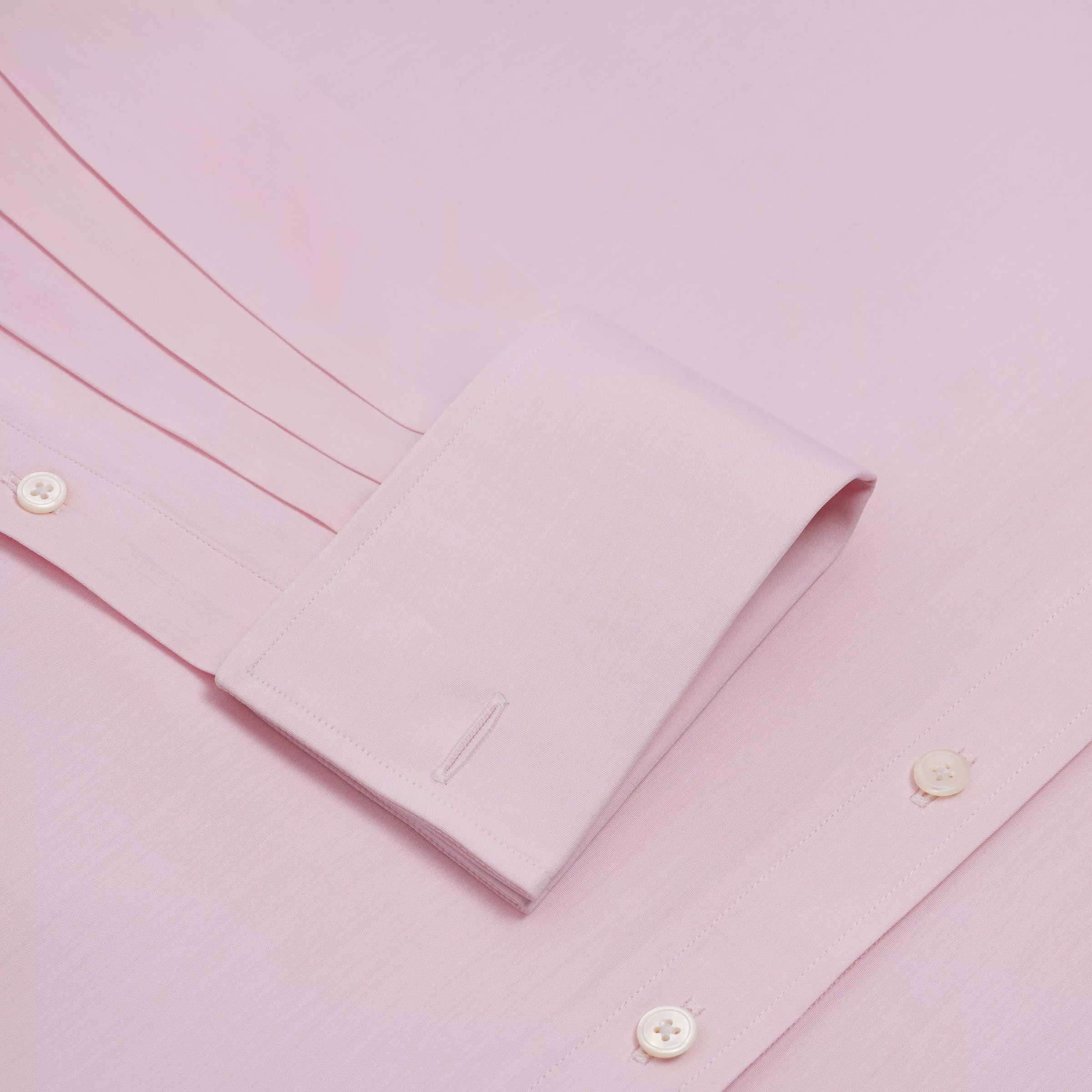 Pale Pink Classic Fit French Cuff Poplin Dress Shirt