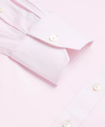 Pink Athletic Fit Stretch Plain Poplin Dress Shirt