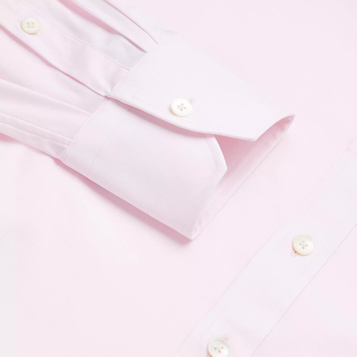 Pink Athletic Fit Stretch Plain Poplin Dress Shirt