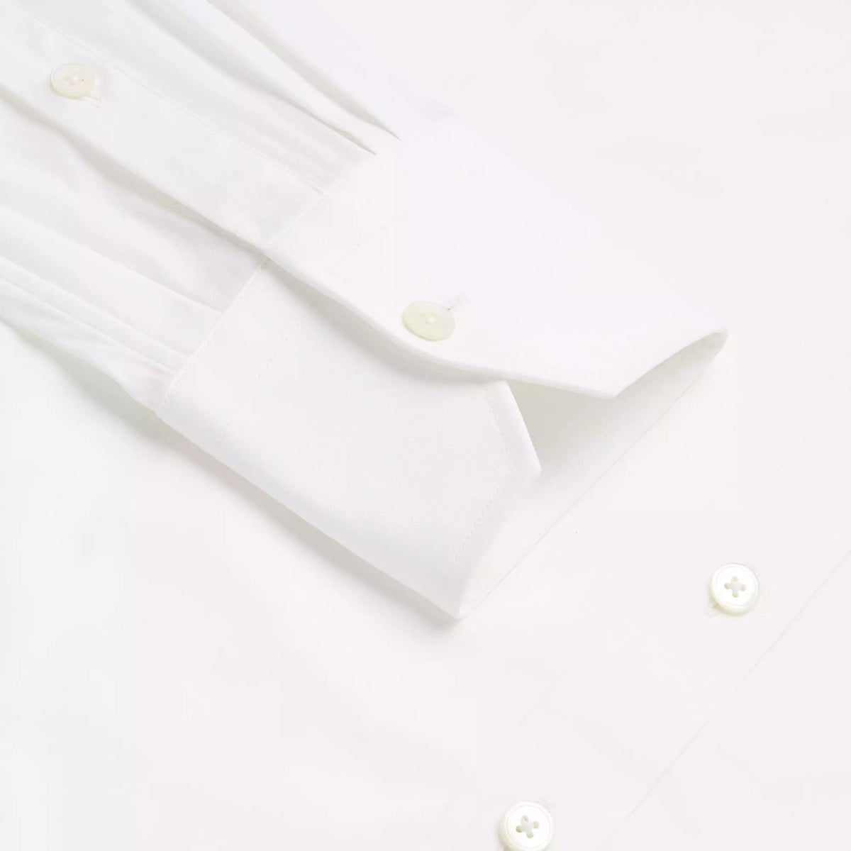 White Athletic Fit Stretch Plain Poplin Dress Shirt