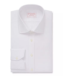 White Classic Fit Solid Cotton Formal Shirt