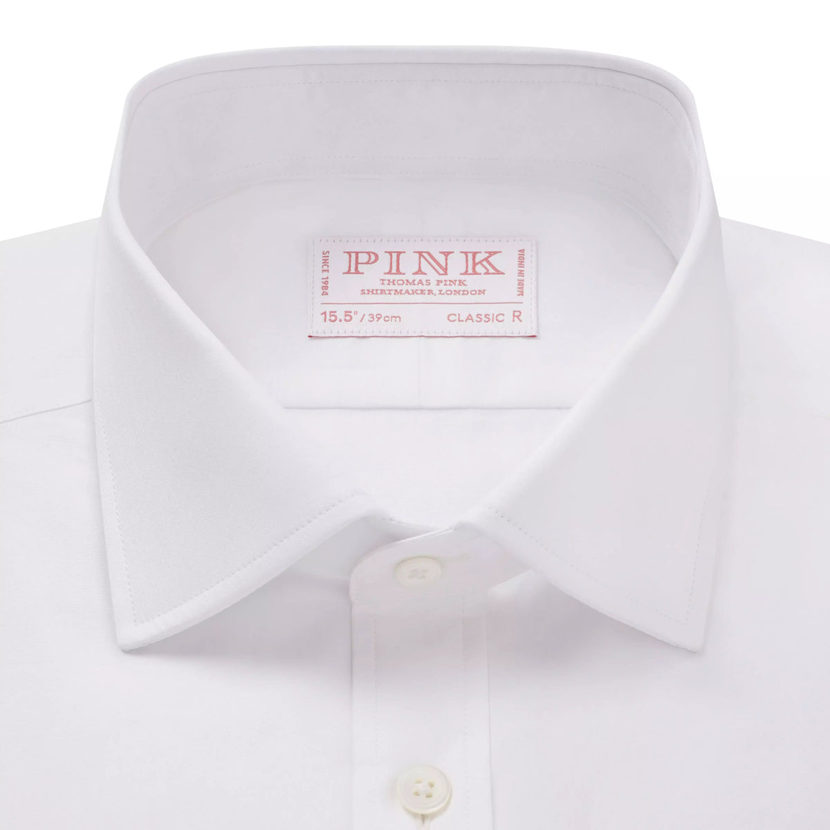 White Athletic Fit Stretch Plain Poplin Dress Shirt