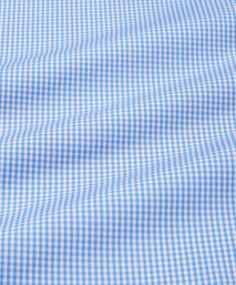 Sky Blue & White Athletic Fit Gingham Check Dress Shirt