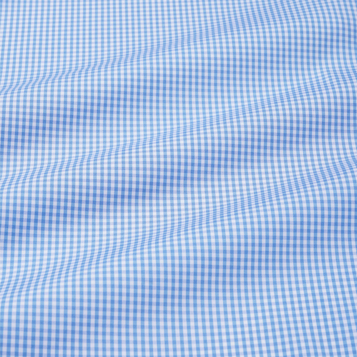 Sky Blue & White Athletic Fit Gingham Check Dress Shirt