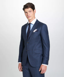 Navy & Neutral Tailored Fit Pow Check Jacket