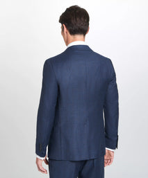 Navy & Neutral Tailored Fit Pow Check Jacket