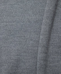 Pale Grey Merino Wool V-Neck Sweater