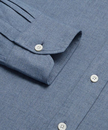 Blue Tailored Fit Smart Casual Brushed Twill Shirt