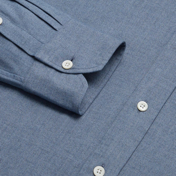 Blue Tailored Fit Smart Casual Brushed Twill Shirt