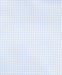 Pale Blue & White Tailored Fit Royal Twill Micro Gingham Formal Shirt
