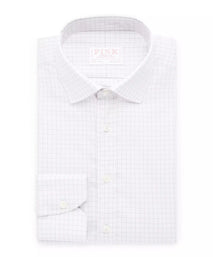 Pale Pink & Grey Classic Fit Shadow Casual Check Formal Shirt