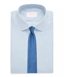 Seas Blue & White Classic Fit Supraluxe Fine Bengal Formal Shirt