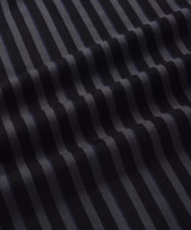 Grey & Black Slim Fit Smart Casual Tonal Barre Stripe Shirt