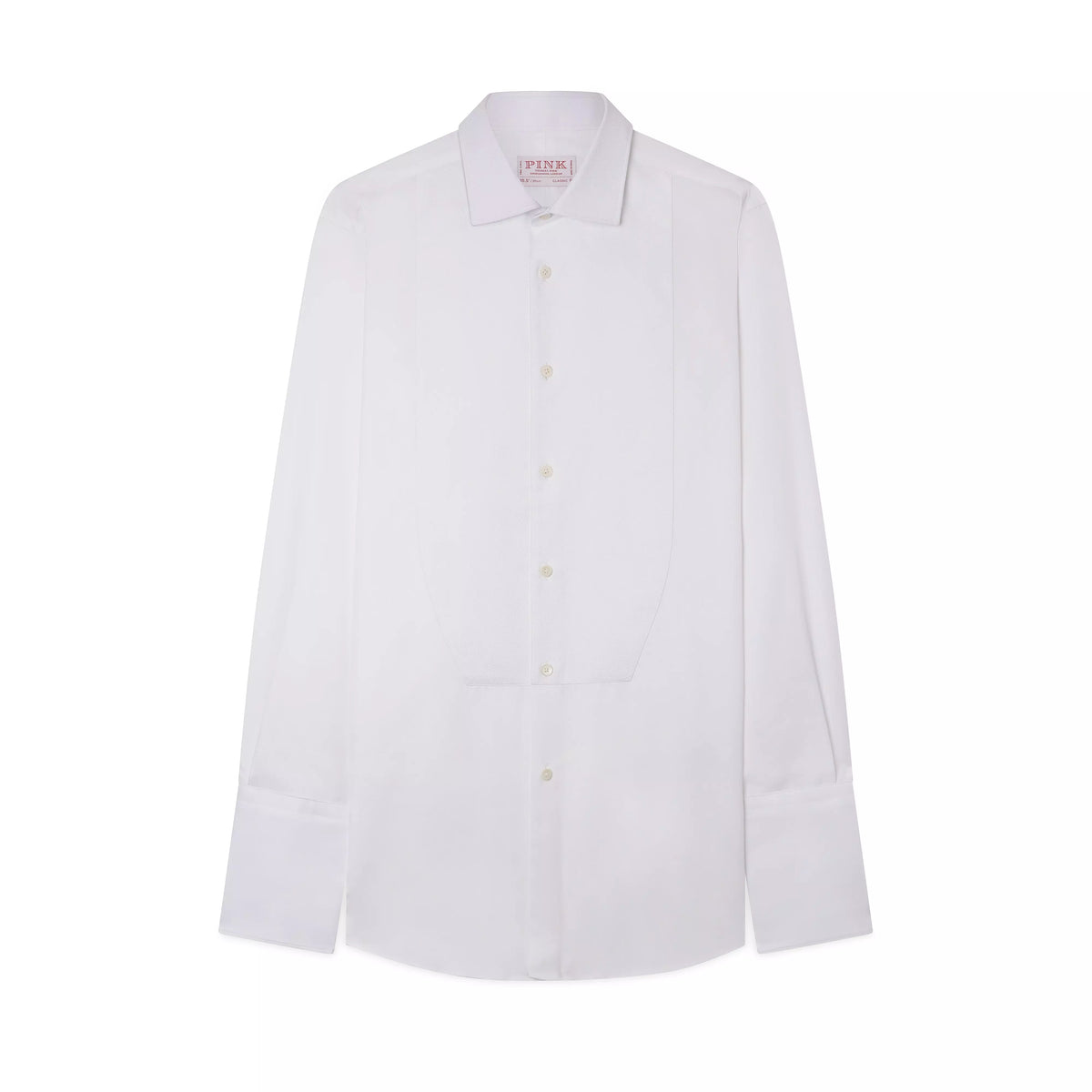 White Classic Fit Double Cuff Marcella Twill Evening Shirt - Long / 16.5 White Classic Fit Double Cuff Marcella Twill Evening Shirt - Long / 16.5