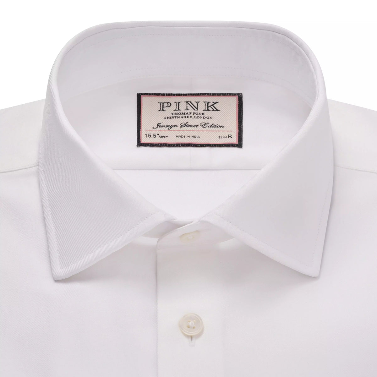 White Slim Fit Plain Formal Shirt with Stripe