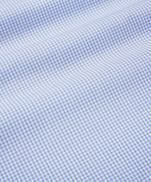 Blue & White Slim Fit Mini Check Formal Shirt