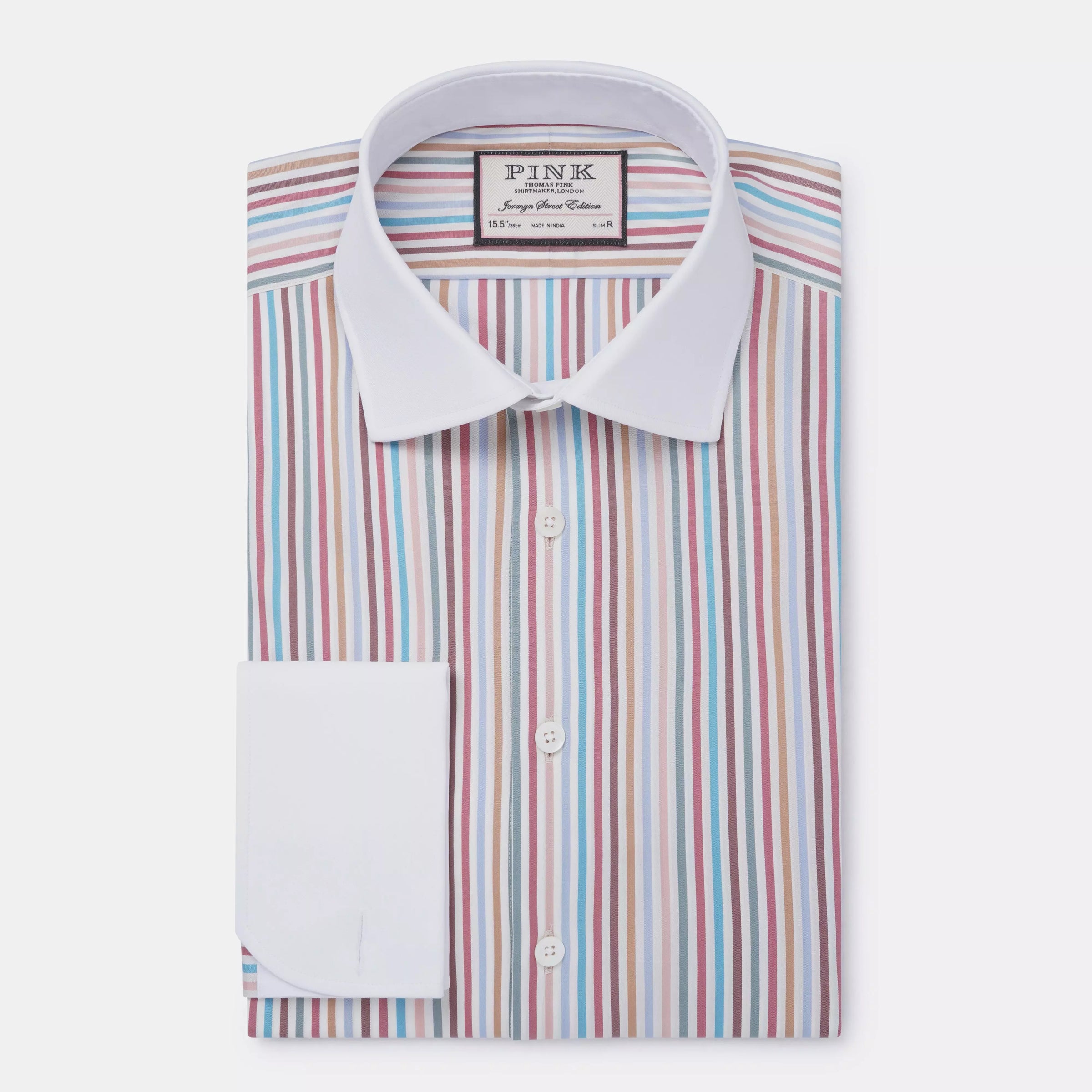 Multicolour Slim Fit Multi Bengal Stripe Dress Shirt