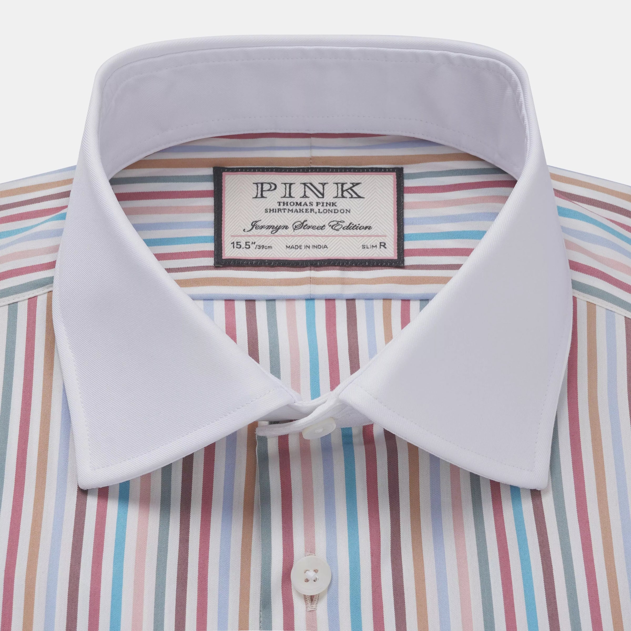 Multicolour Slim Fit Multi Bengal Stripe Dress Shirt