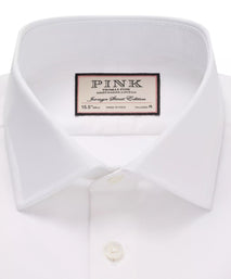 White Tailored Fit Plain Formal Shirt with Stripe