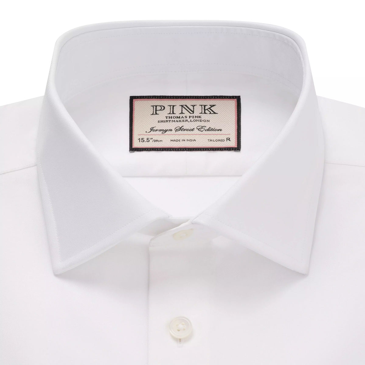 White Tailored Fit Plain Formal Shirt with Stripe