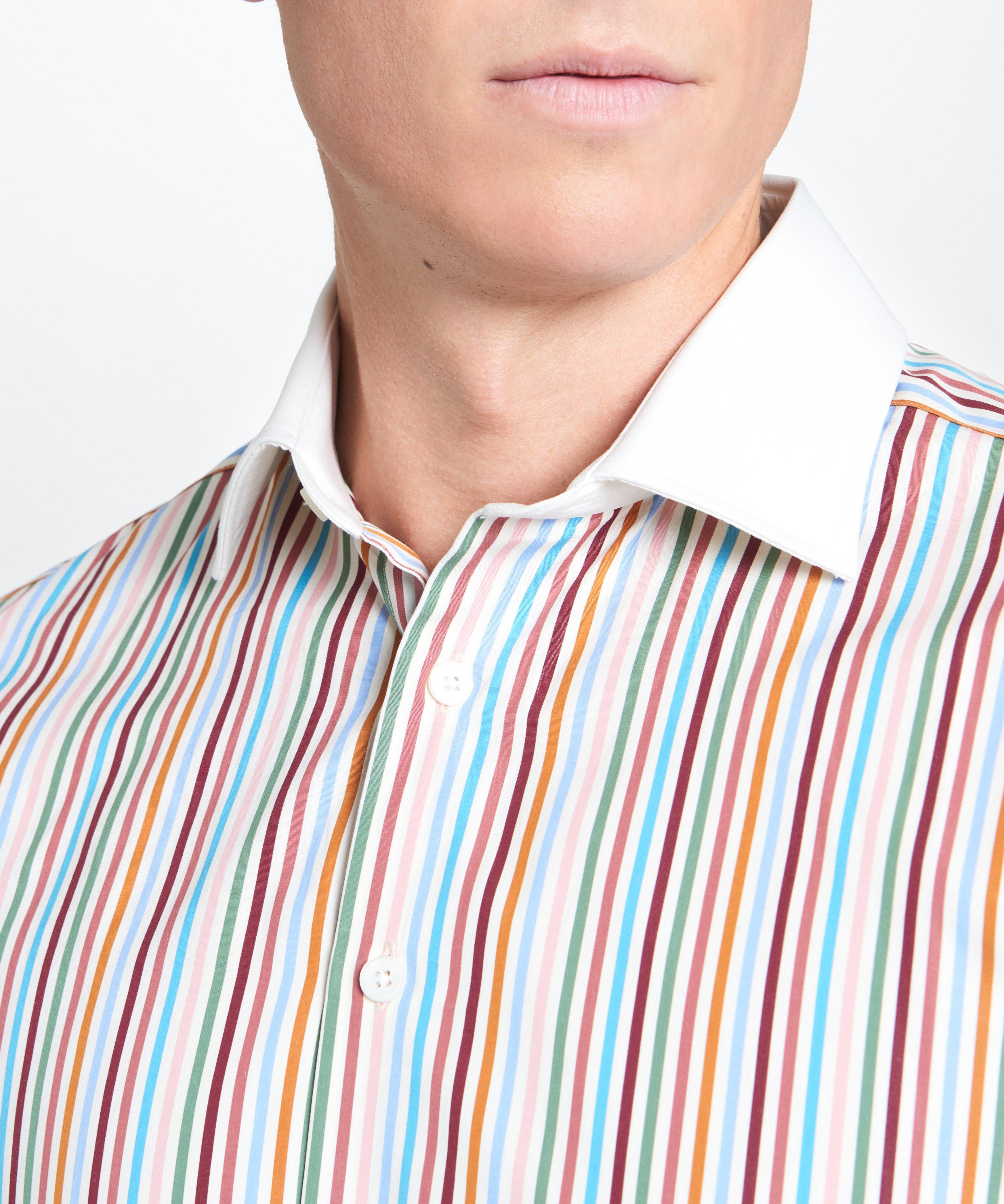 トップス STRIPED REGULAR COLLAR SHIRT S/S TYPE-2 STRIPED WITH COLLAR - Long sleeved top - Product Details