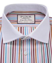 Multicolour Tailored Fit Multi Bengal Stripe Dress Shirt