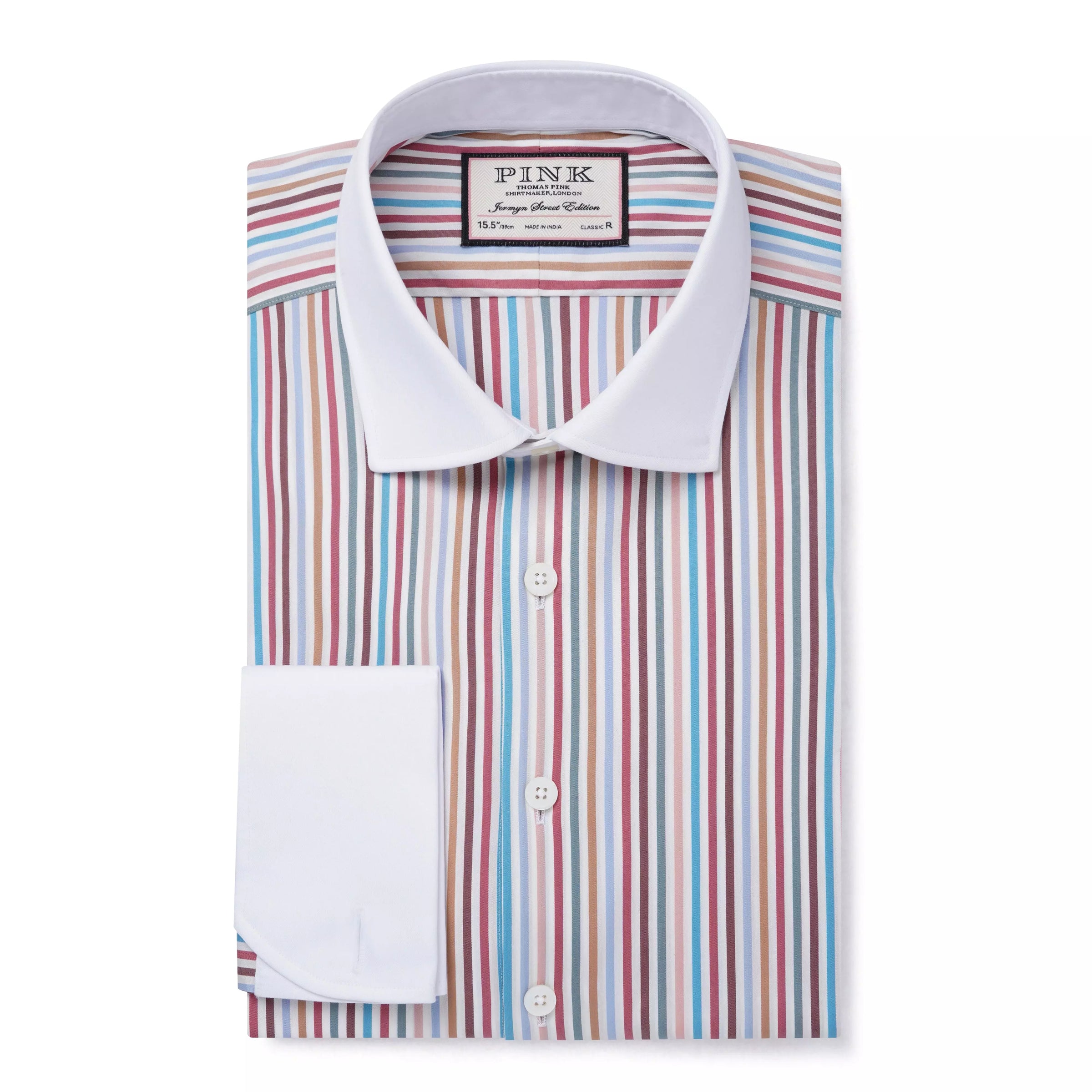 Multicolour Classic Fit Multi Bengal Stripe Dress Shirt – Thomas Pink