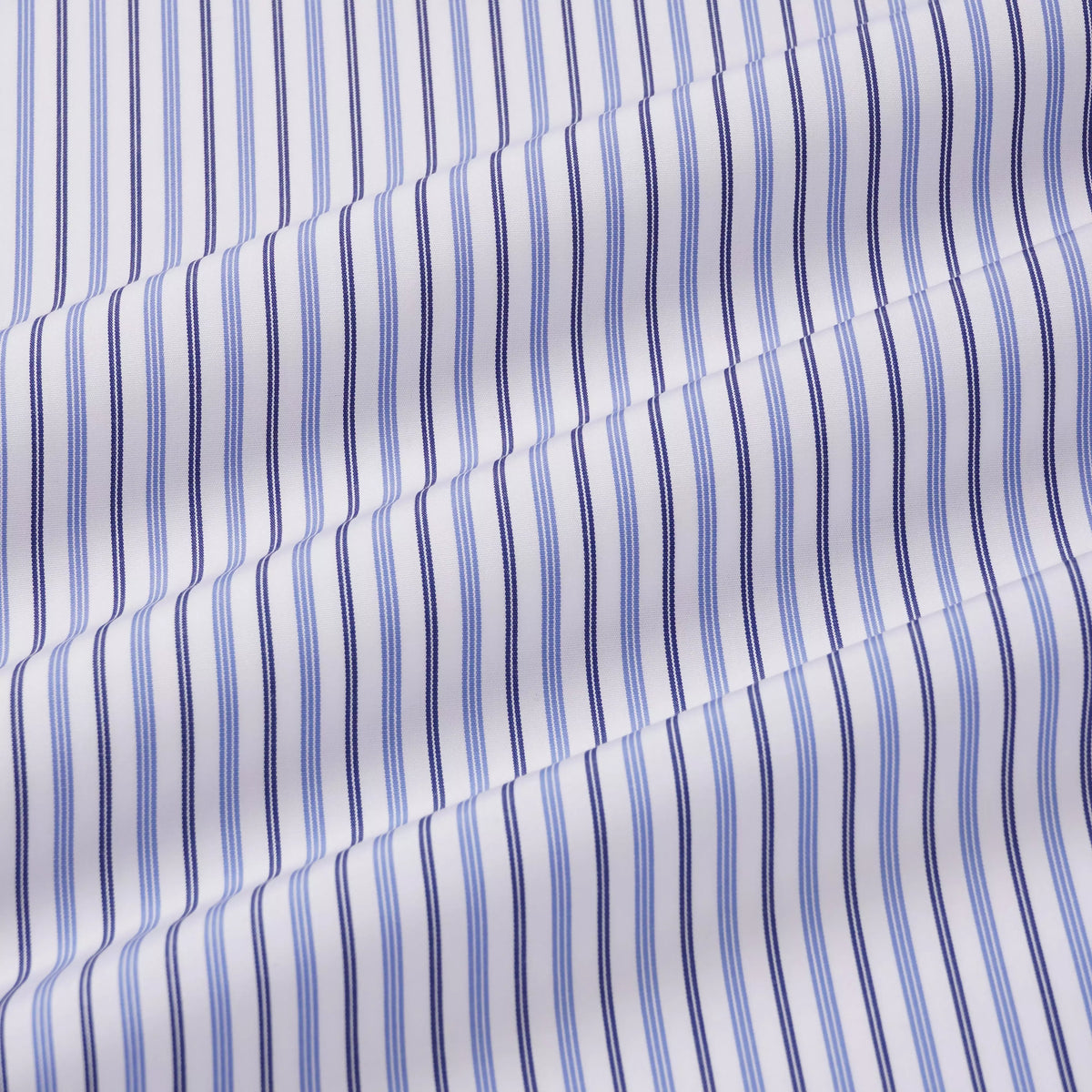 White & Blue Slim Fit Regent Track Stripe Dress Shirt