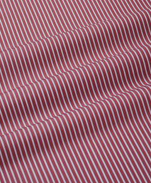 Red & White Tailored Fit End on End Stripe Dress Shirt