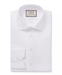 White Tailored Fit Royal Twill Dress Shirt