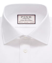 White Tailored Fit Royal Twill Dress Shirt