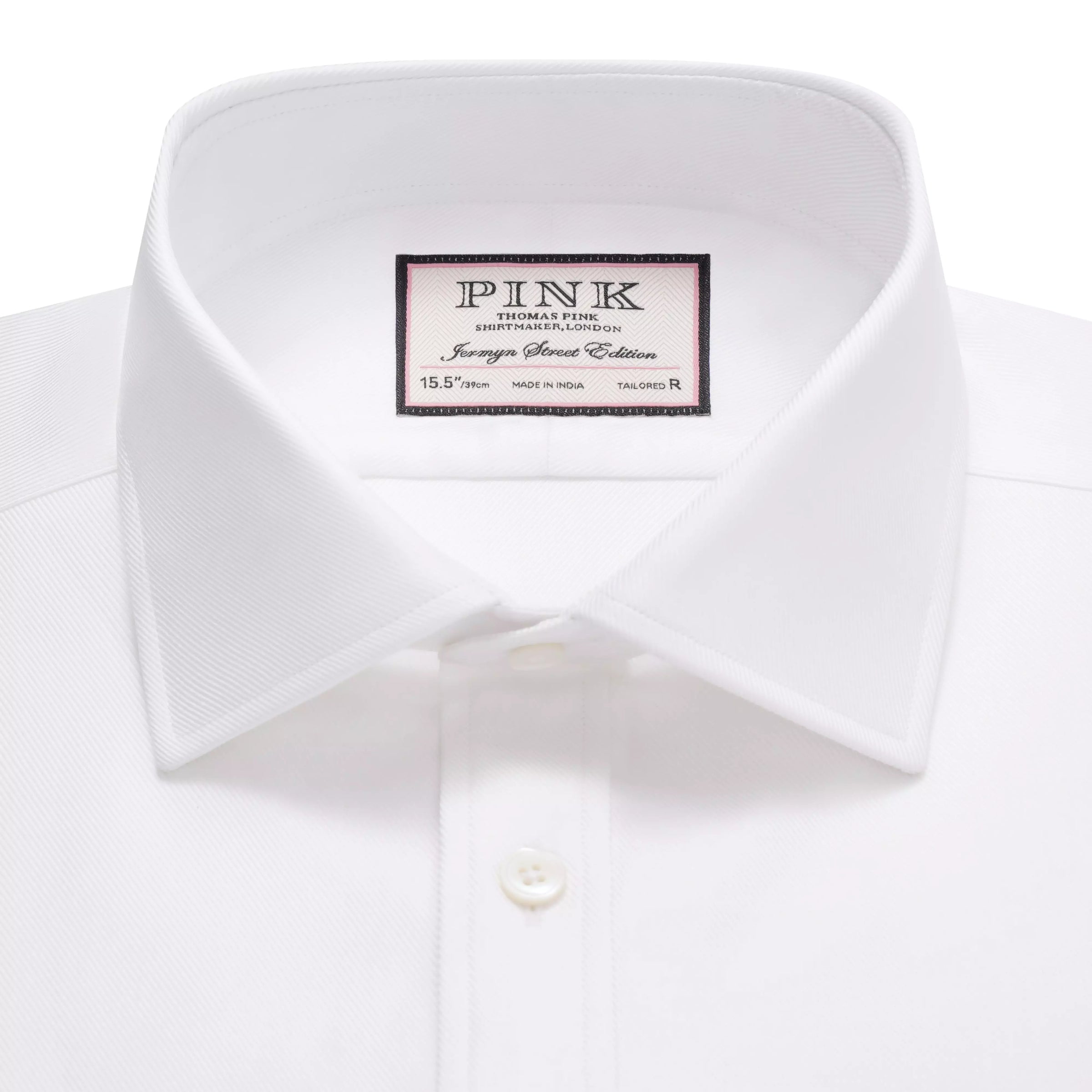 White Tailored Fit Royal Twill Dress Shirt