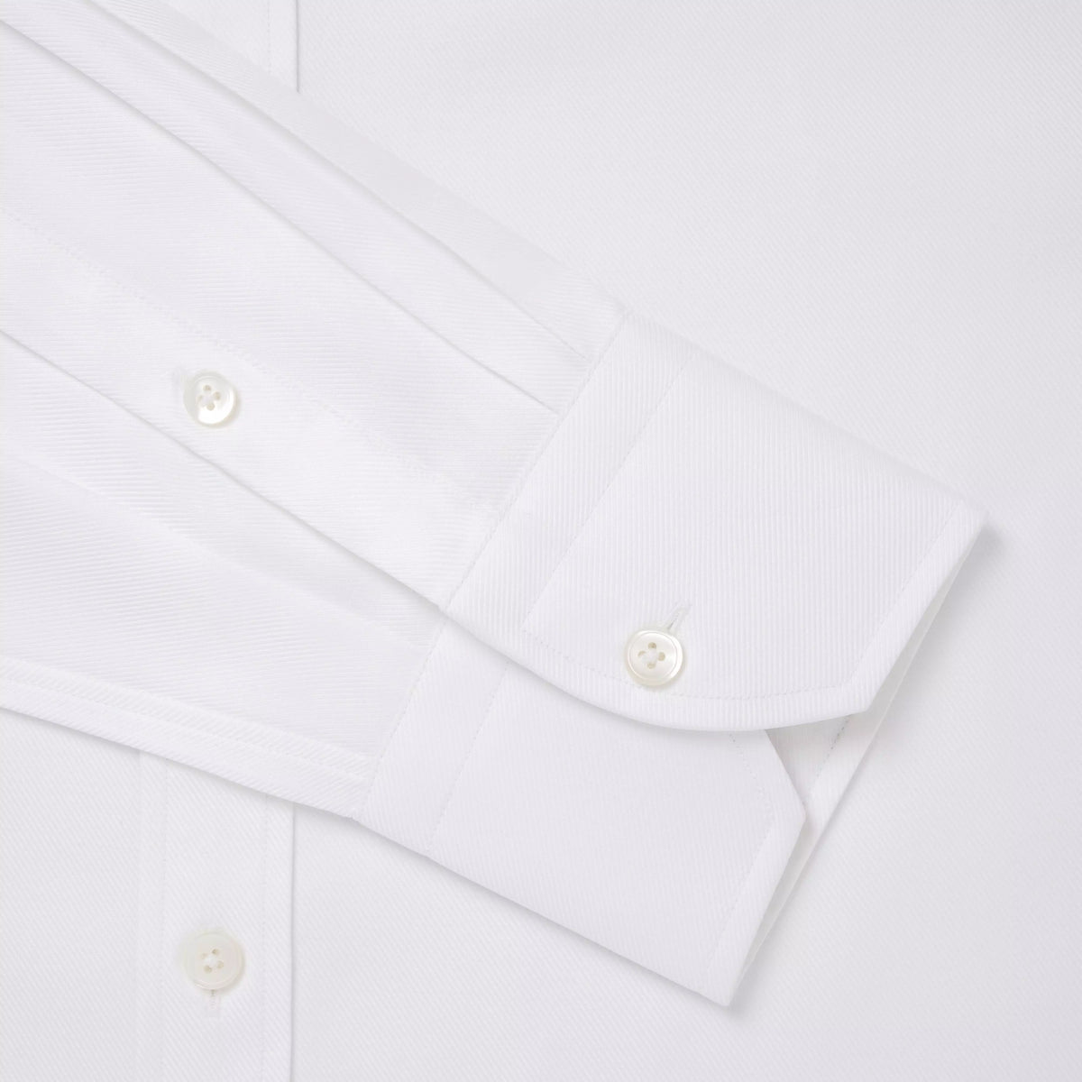 White Tailored Fit Royal Twill Dress Shirt