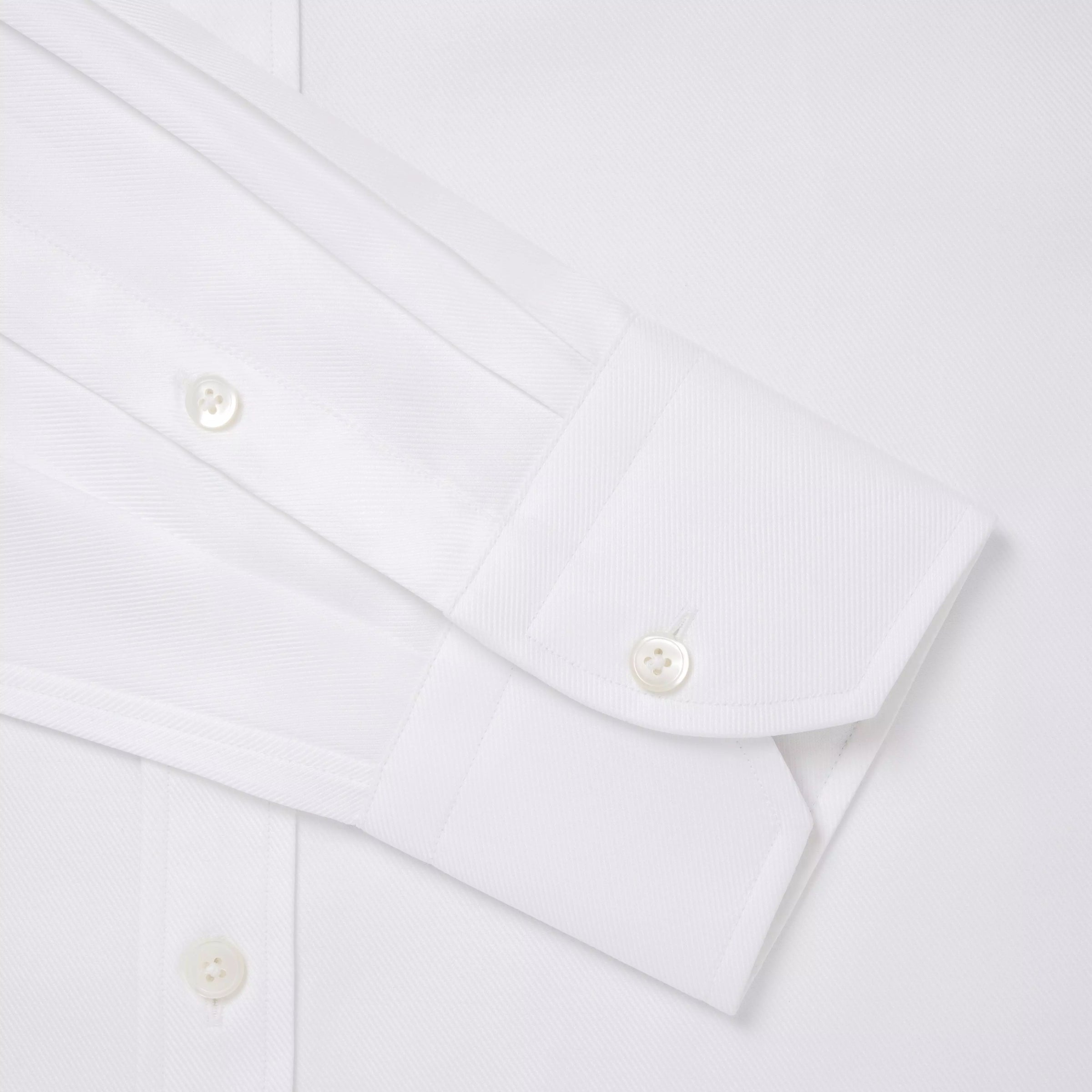 White Tailored Fit Royal Twill Dress Shirt
