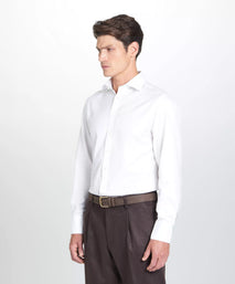 White Tailored Fit Royal Twill Dress Shirt