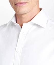 White Tailored Fit Royal Twill Dress Shirt